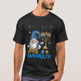 Shalom Gnome Lycklig Hanukkah Chanukah T Shirt