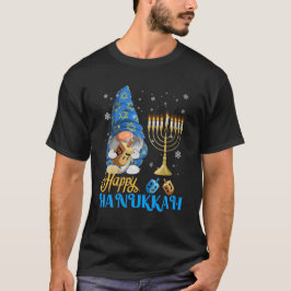 Shalom Gnome Lycklig Hanukkah Chanukah T Shirt