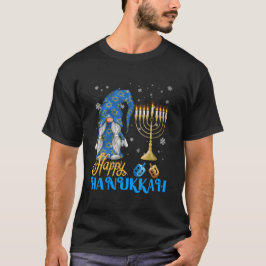Shalom Gnome Lycklig Hanukkah Chanukah T Shirt