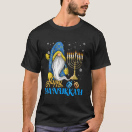 Shalom Gnome Lycklig Hanukkah Chanukah T Shirt