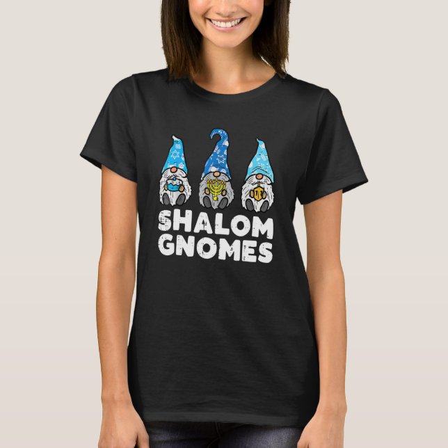 Shalom Gnomes  Jew Hanukkah Pajamas Chanukah PJs W T Shirt (Framsida)