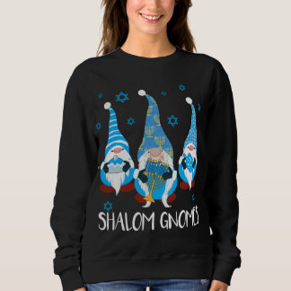 Shalom Gnomes Lycklig Chanukah Menorah Hanukkah Je T Shirt