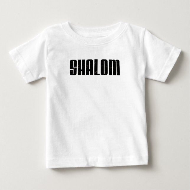 Shalom - Hebrew Ord - Peace & Harmony Jewish T Shirt (Framsida)