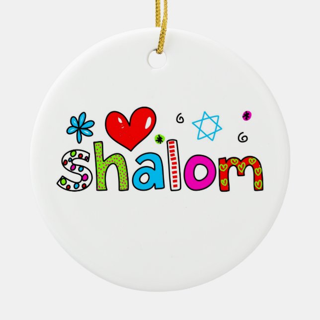 Shalom Julgransprydnad Keramik (Framsidan)