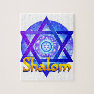SHALOM med davidsstjärnamedaljongen Pussel