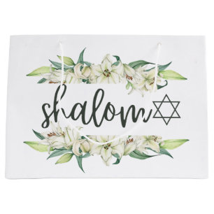 Shalom (med Lilies och David Star)