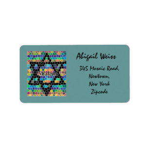 Shalom Mosaic-Star av David Adressetikett