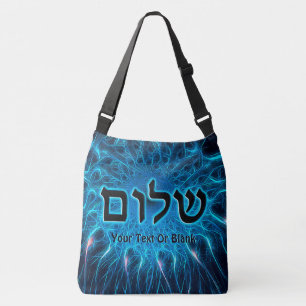 Shalom på blå rektal axelväska