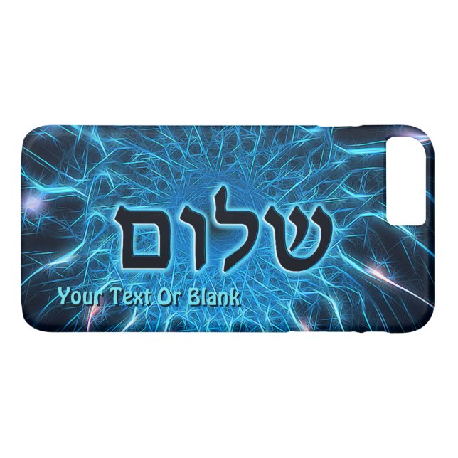 Shalom på blå rektal Case-Mate iPhone skal (Baksida (horisontal))