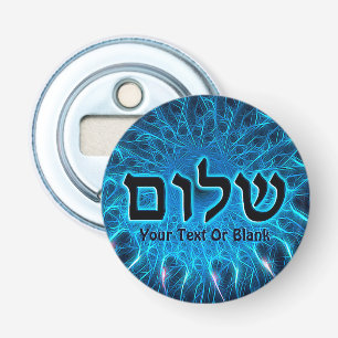 Shalom på blå rektal flasköppnare