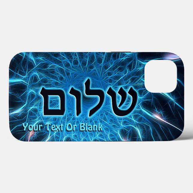 Shalom på blå rektal Fodral-Mate iphone case (Baksida (horisontell))