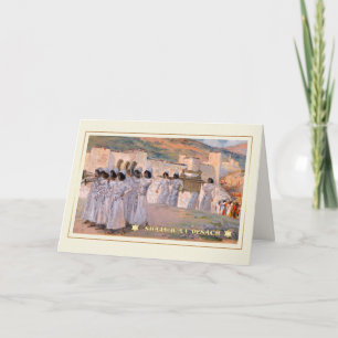 Shalom på Pesach. Fine Art Passover-hälsningskort Kort