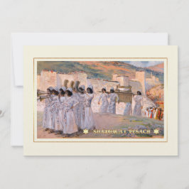 Shalom på Pesach. Fine Art Passover-hälsningskort Kort