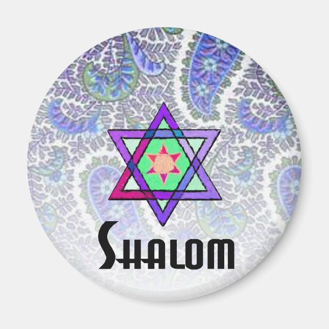 Shalom Paisley blue Magnet (Framsidan)