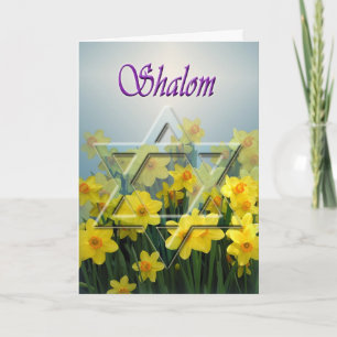 Shalom - påskhögtidkort med davidsstjärnan kort