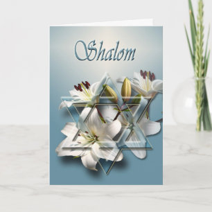 Shalom - påskhögtidkort med davidsstjärnan kort