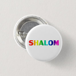 Shalom, Peace, Pride Lgbt Lgbtq Gay Rainbow färg Knapp