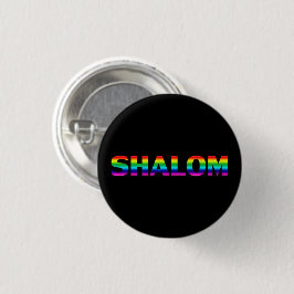Shalom, Pride Lgbt Lgbtq Gay Rainbow färg black Knapp