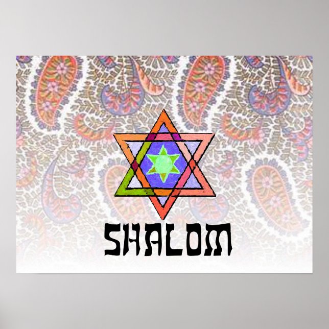 Shalom Rosa Paisley Poster (Framsidan)