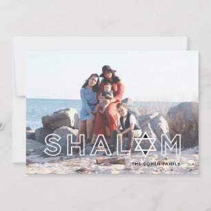 Shalom Star Hanukkah Helgdag Card Julkort