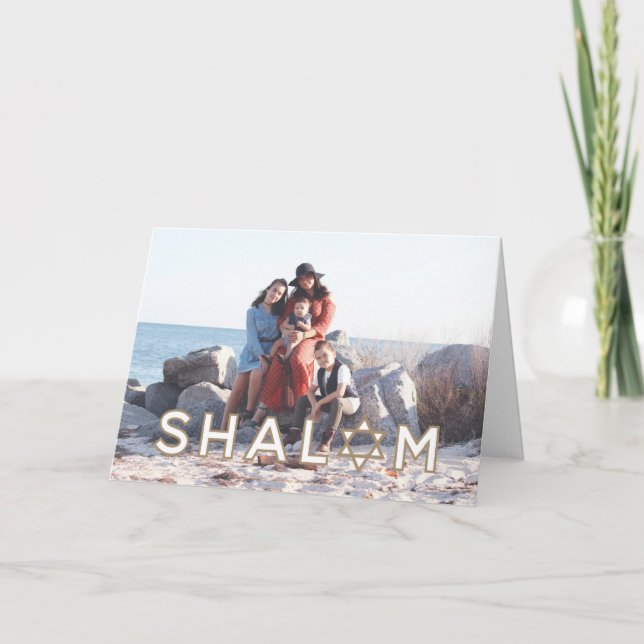 Shalom Star Hanukkah-kort - mappat Helgkort (Framsida)