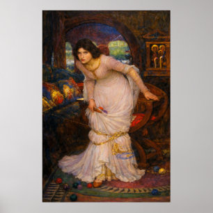 Shalottladyn blickar på Lancelot Poster