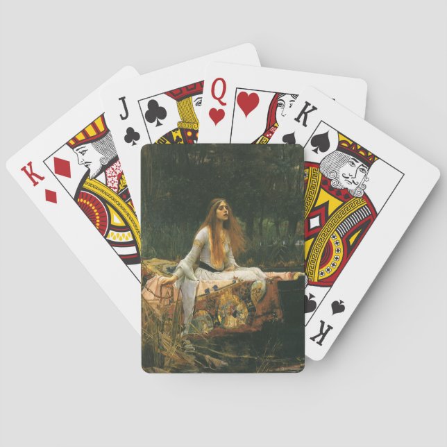 Shalottladyn i båt av John William Waterhouse Casinokort (Baksidan)