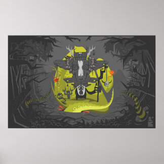 Sham b/w canvas poster