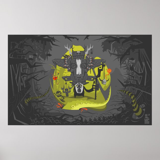 Sham b/w canvas poster (Framsidan)