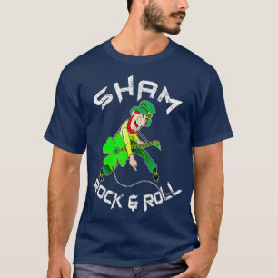 Sham Rock and roll Shamrock Guitar Älskare St Patr T Shirt