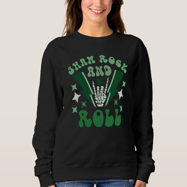 Sham Rock And Roll St Patrick's Day T Shirt (Framsida)