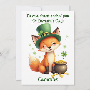 Sham-Rockin’ Fox Julkort