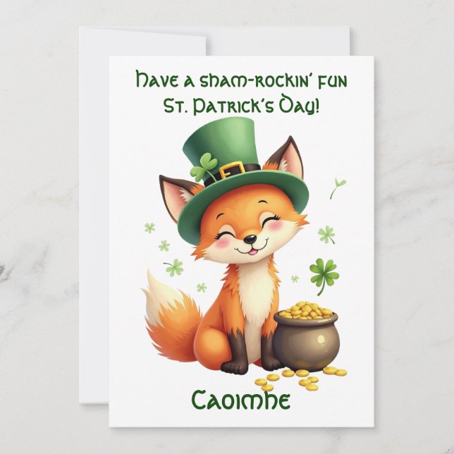 Sham-Rockin’ Fox Julkort (Framsida)