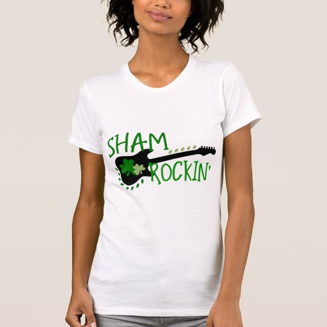 Sham Rockin'Womans St. Patrick's Day t-Shirt (Framsida)