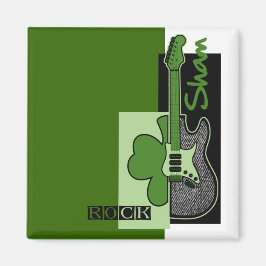 Sham Sten. Music Theme St. Patrick's Day Gift Magnet