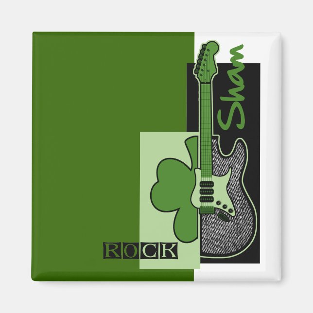 Sham Sten. Music Theme St. Patrick's Day Gift Magnet (Framsidan)