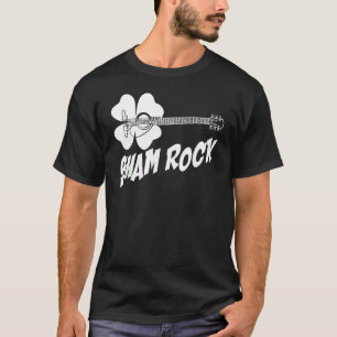 Sham Sten St patricks day Funny Shamrock Guitar T Shirt