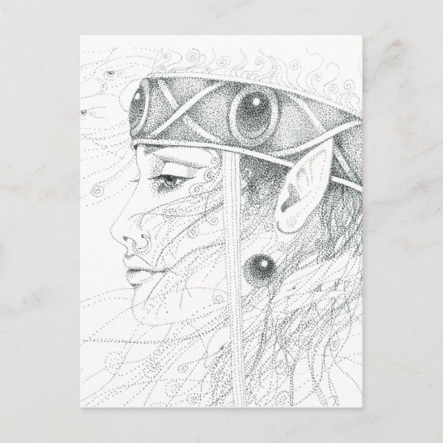 Shaman angel Guide Vykort (Framsida)