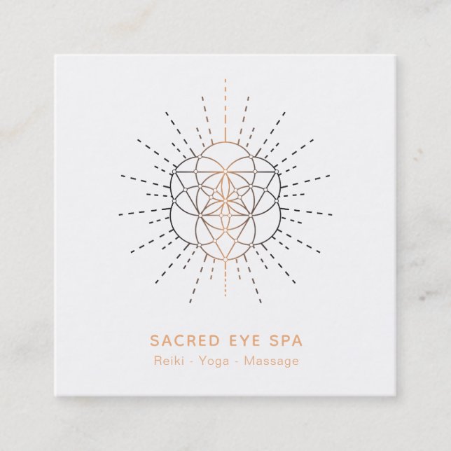 *~* Shaman Cosmic Alchemy Helig Geometry Fyrkantigt Visitkort (Framsida)