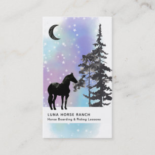 *~* Shaman Cosmic Stars Måne Horse Ranch Rainbow Visitkort