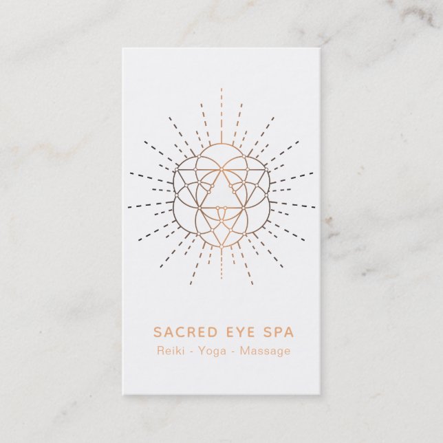 ~ Shaman Helig Geometry Mystical Alchemy Cosmic Visitkort (Framsida)