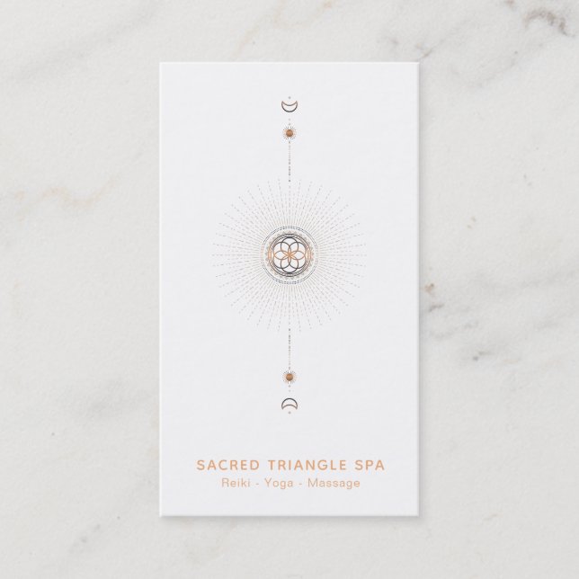 *~* Shaman Mandala Måne Alchemy Helig Geometry Visitkort (Framsida)