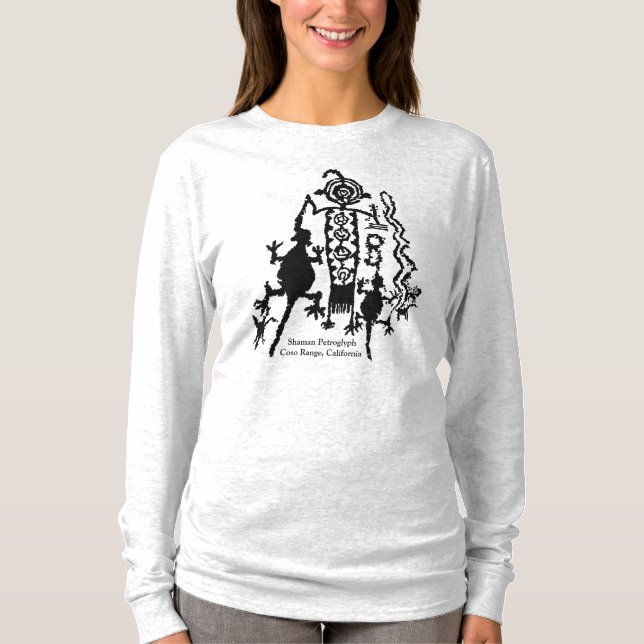 Shaman Petroglyph - Coso Range, California T Shirt (Framsida)