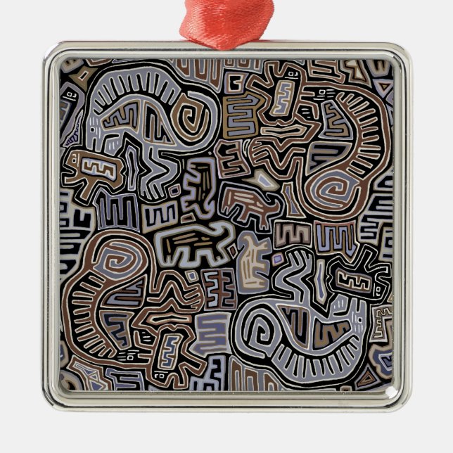 Shaman Peyote Orm Ritual Andar Julgransprydnad Metall (Framsidan)