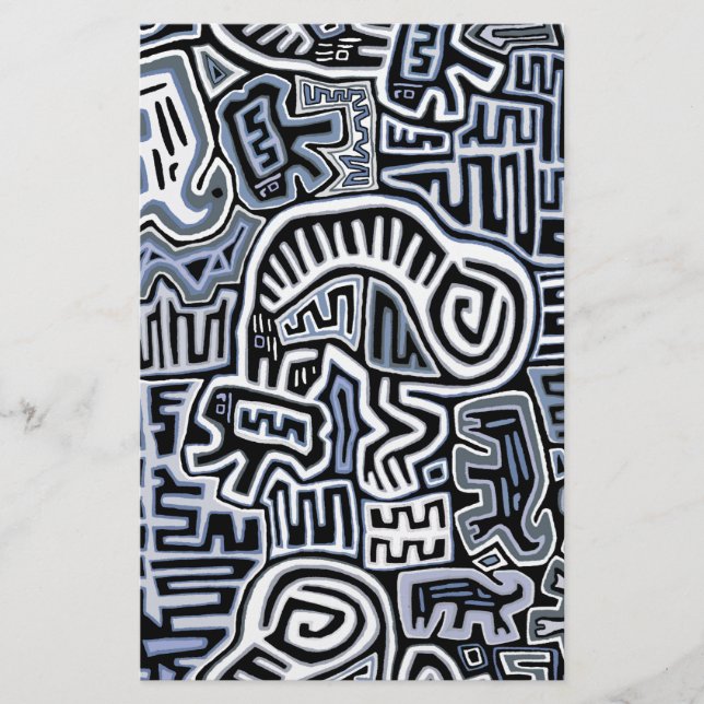 Shaman Peyote Ritual Mola Brevpapper (Framsida)