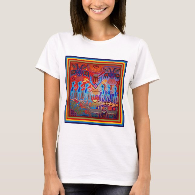 Shaman Ritual Huichol T Shirt (Framsida)