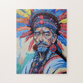 shaman, sorcerer, protector, amulet, grandfather pussel