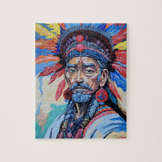 shaman, sorcerer, protector, amulet, grandfather pussel