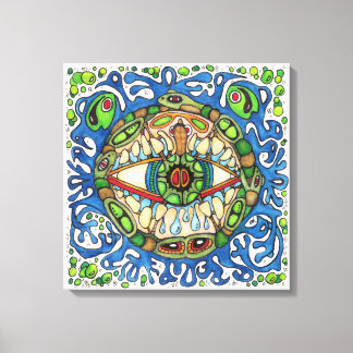 Shaman Spirit: Blue Frog-Öga Shaman Medicine Canvastryck