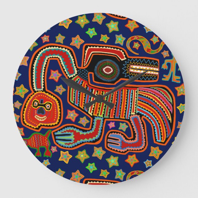 Shaman Spirit Serpent Stor Klocka (Framsida)